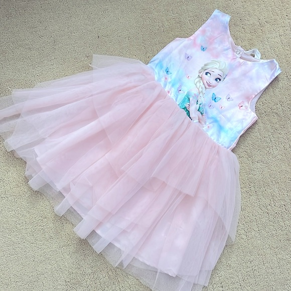 🆕 Disney Frozen Spring Elsa Party Dress Size 6/7 and 7/8 - Picture 2 of 8